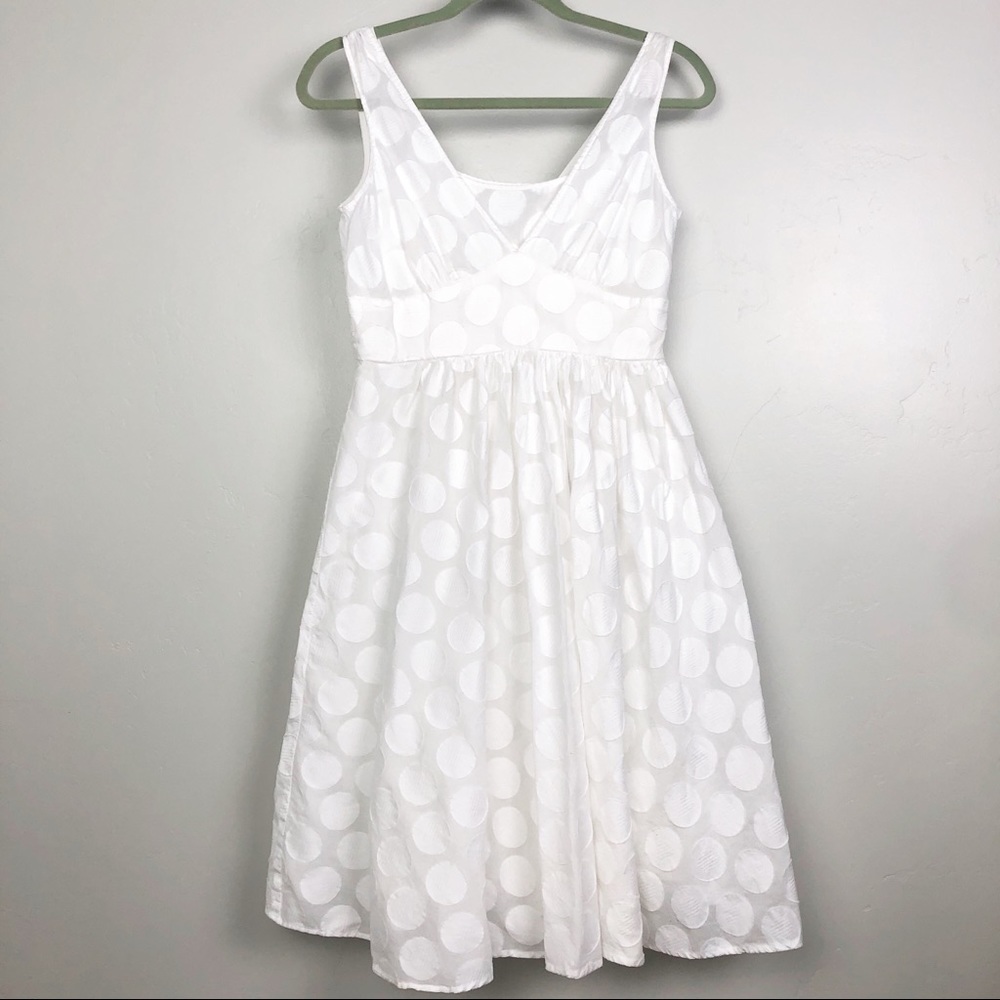 White Polkadot Calvin Klein Dress 4